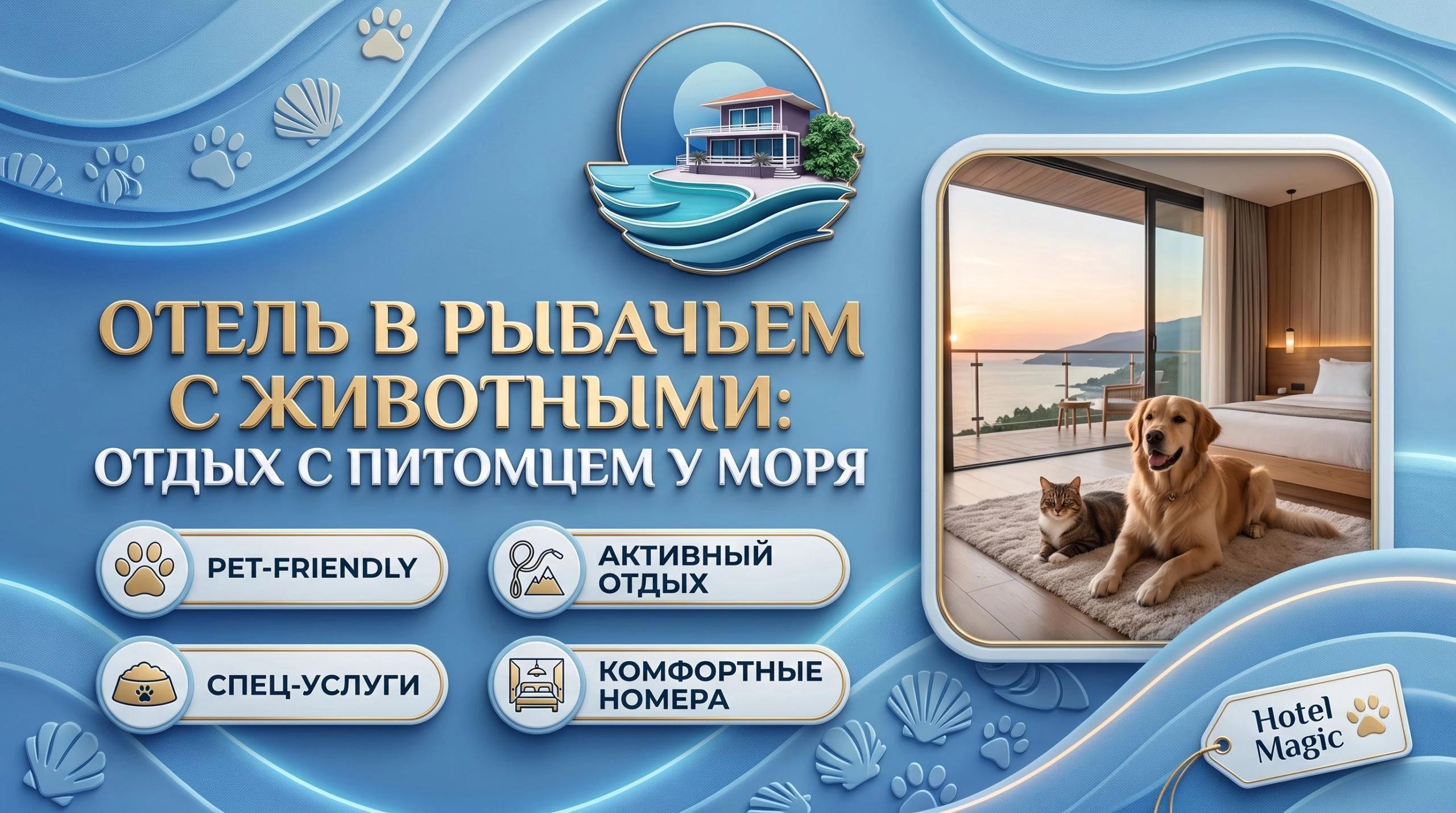 Отель в Рыбачьем с животными